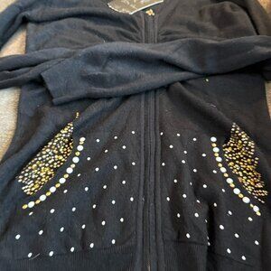 NWT Rhinestone Decorated Hoodie - L Be Mine Brand